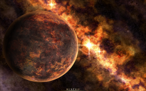 outer space stars planets wallpaper